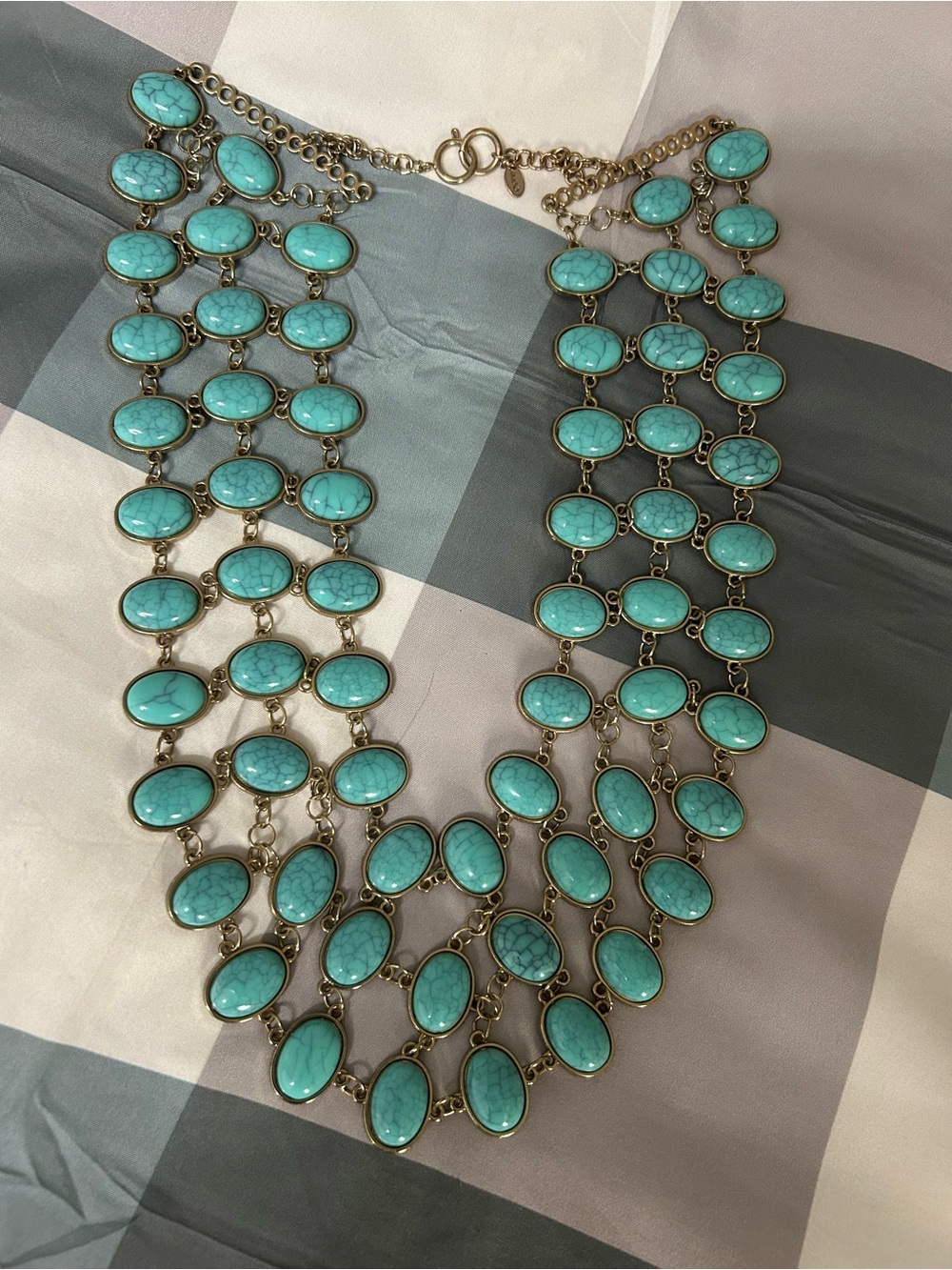 Aldo Turquoise Multi-Row Statement Necklace